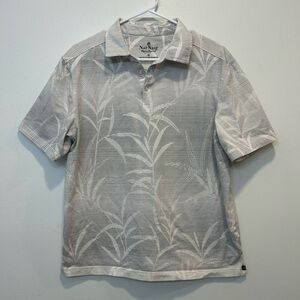 Nat Nast Gray and White Patterned Polo Shirt